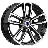 Диск колеса КиК "Каланг" 6,5x17 5*139,7 ET40 D98,1 алмаз чёрный (КС1086)